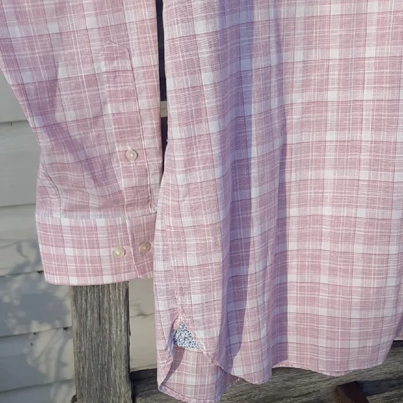 LNWOT Joseph ABOUND MAUVE/PINK Plaid Button Down Shirt NON-IRON*CLASSIC FIT* XLT - Picture 2 of 6